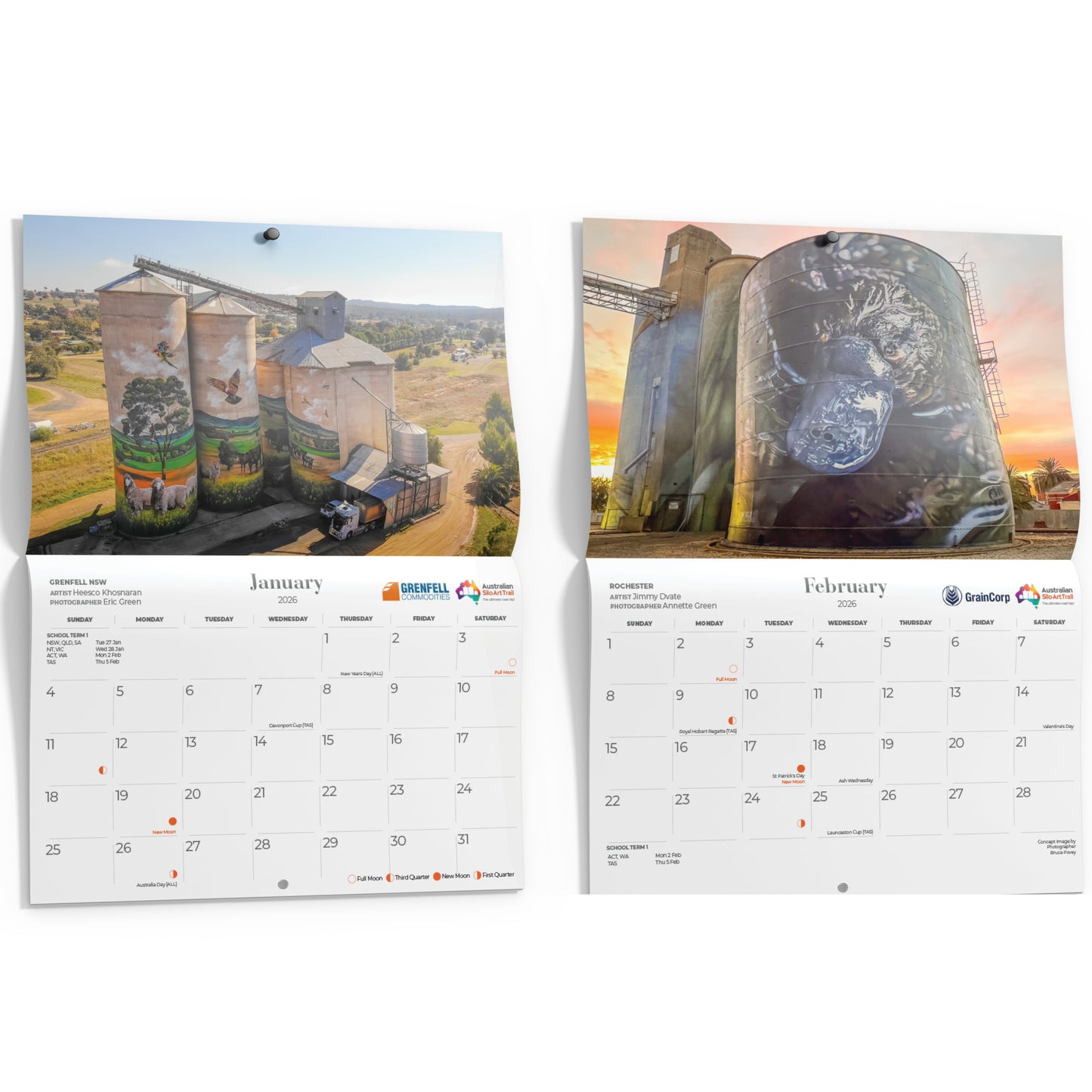 Silo Art Wall Calendar - 2026