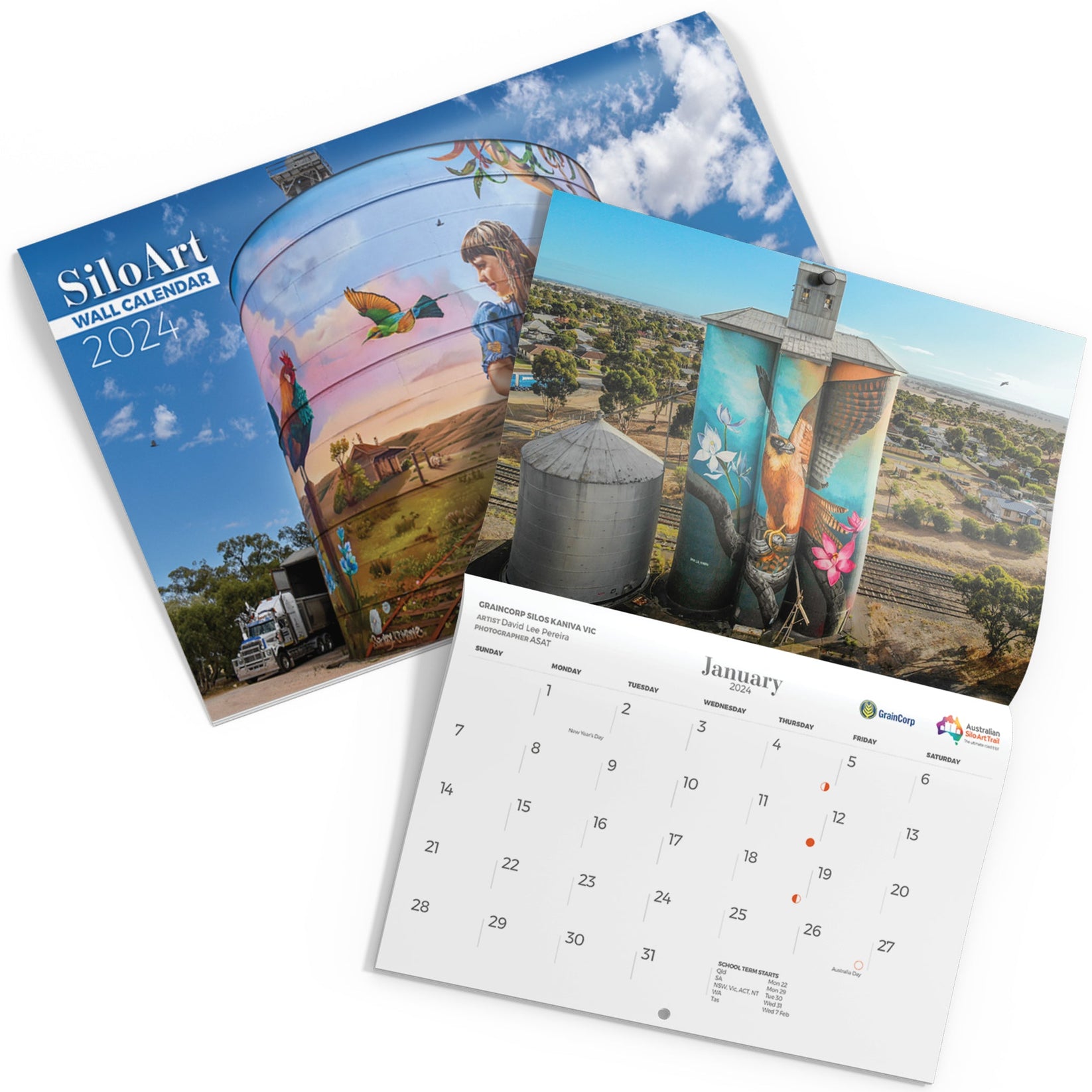 Silo Art Wall Calendar 2025 Australian Silo Art Trail Store