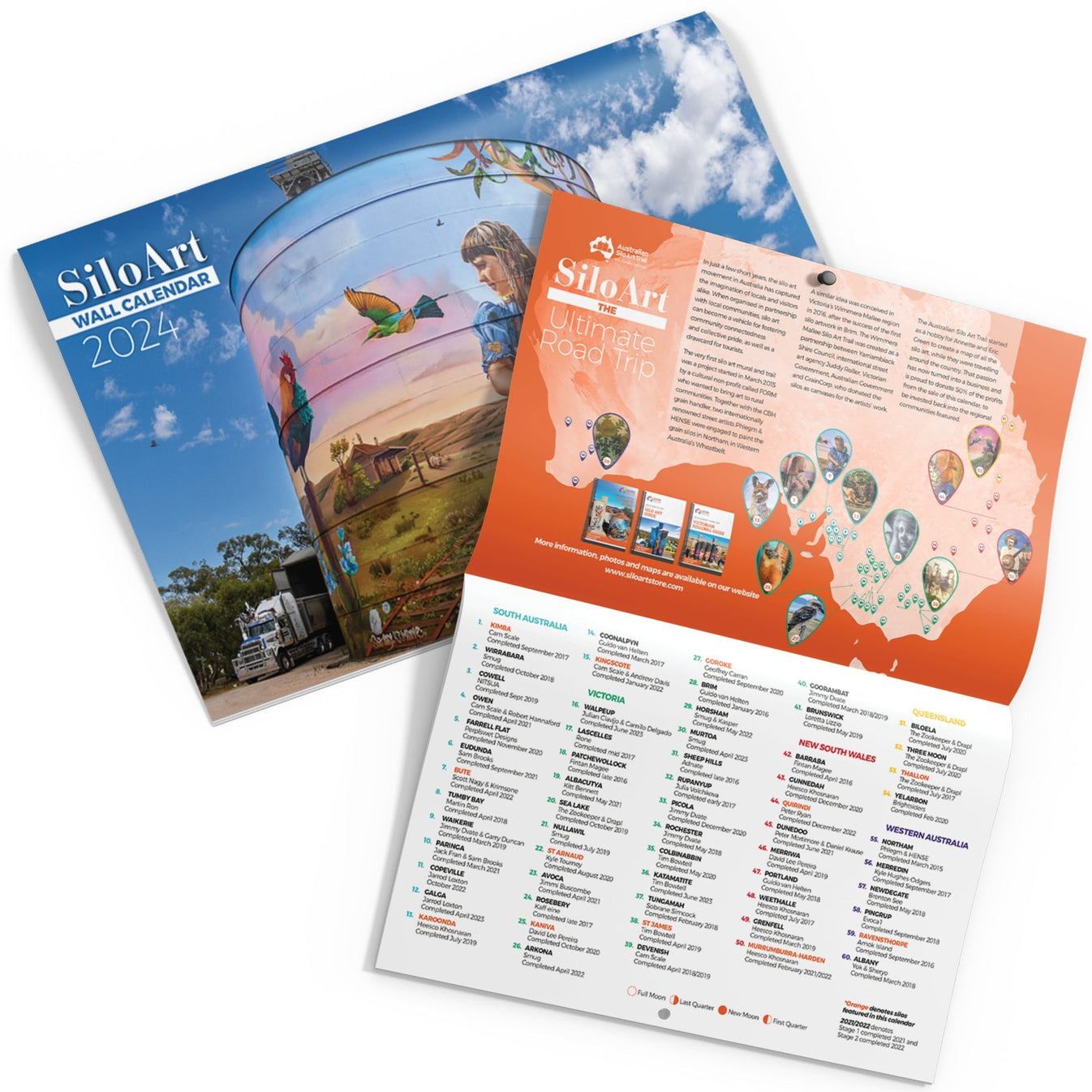 Silo Art Wall Calendar 2025 Australian Silo Art Trail Store