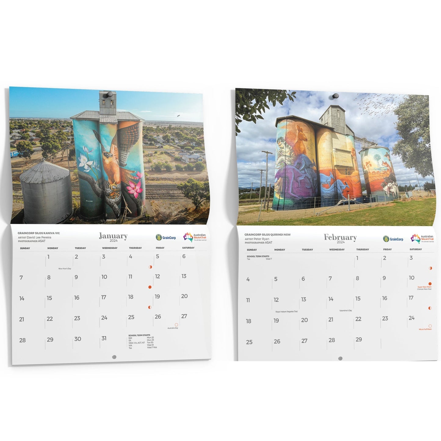 Previous years 2024 - Souvenir Silo Art Wall Calendar