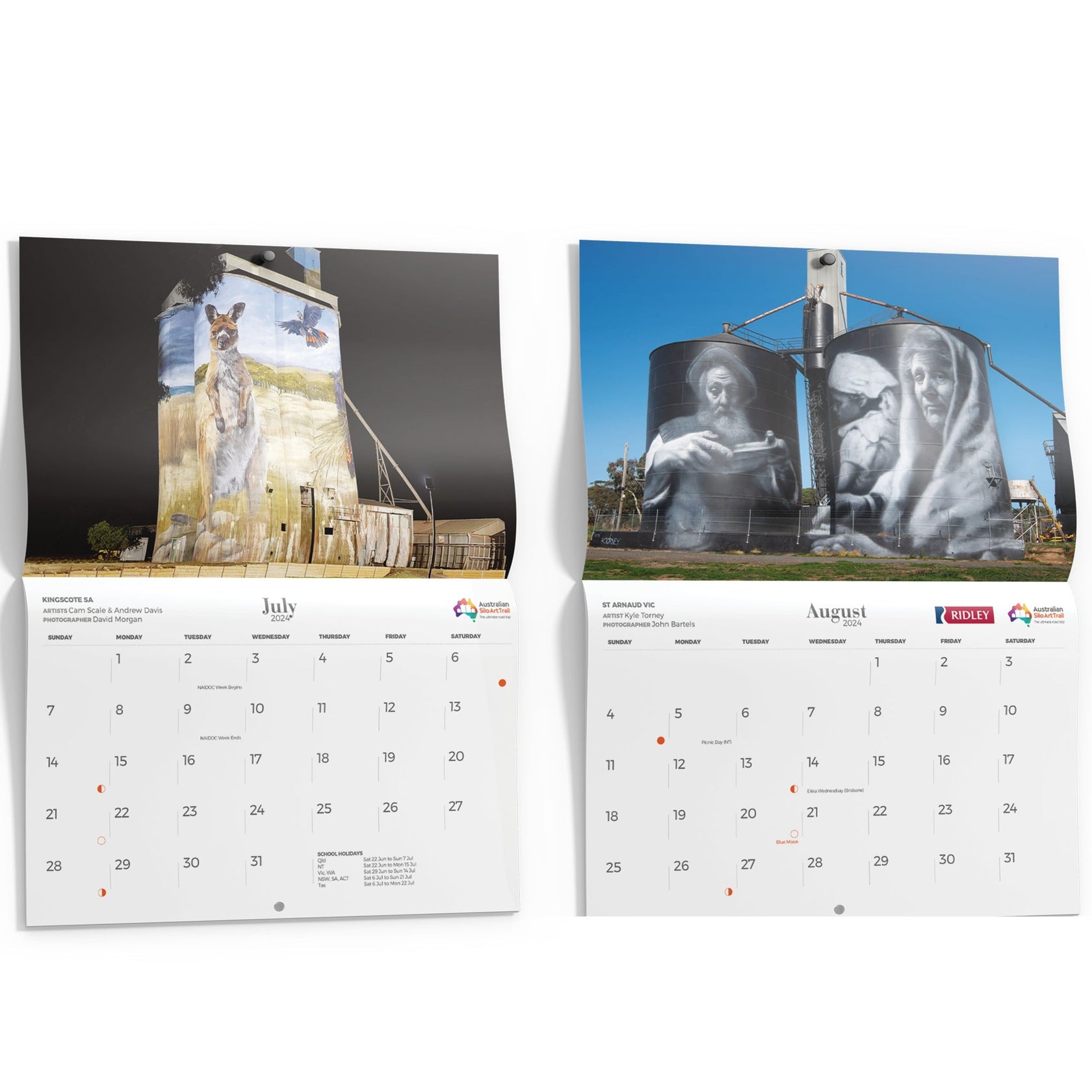 Silo Art Wall Calendar 2025 Australian Silo Art Trail Store