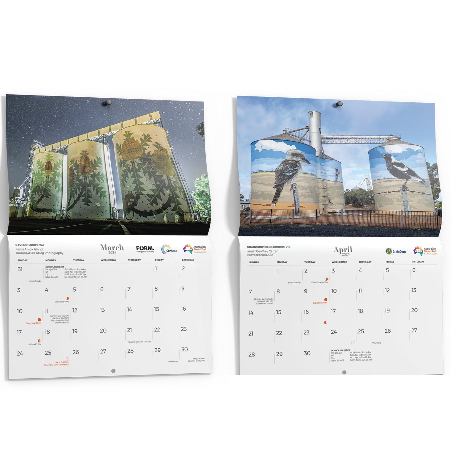 Silo Art Wall Calendar 2024