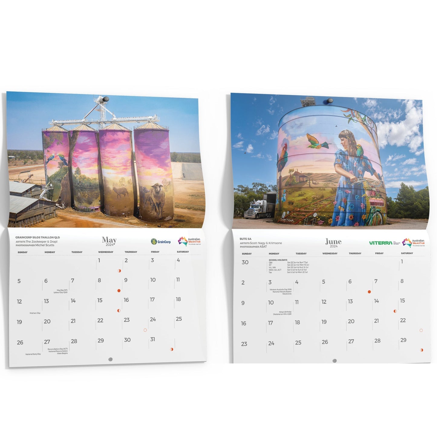 Previous years 2024 - Souvenir Silo Art Wall Calendar
