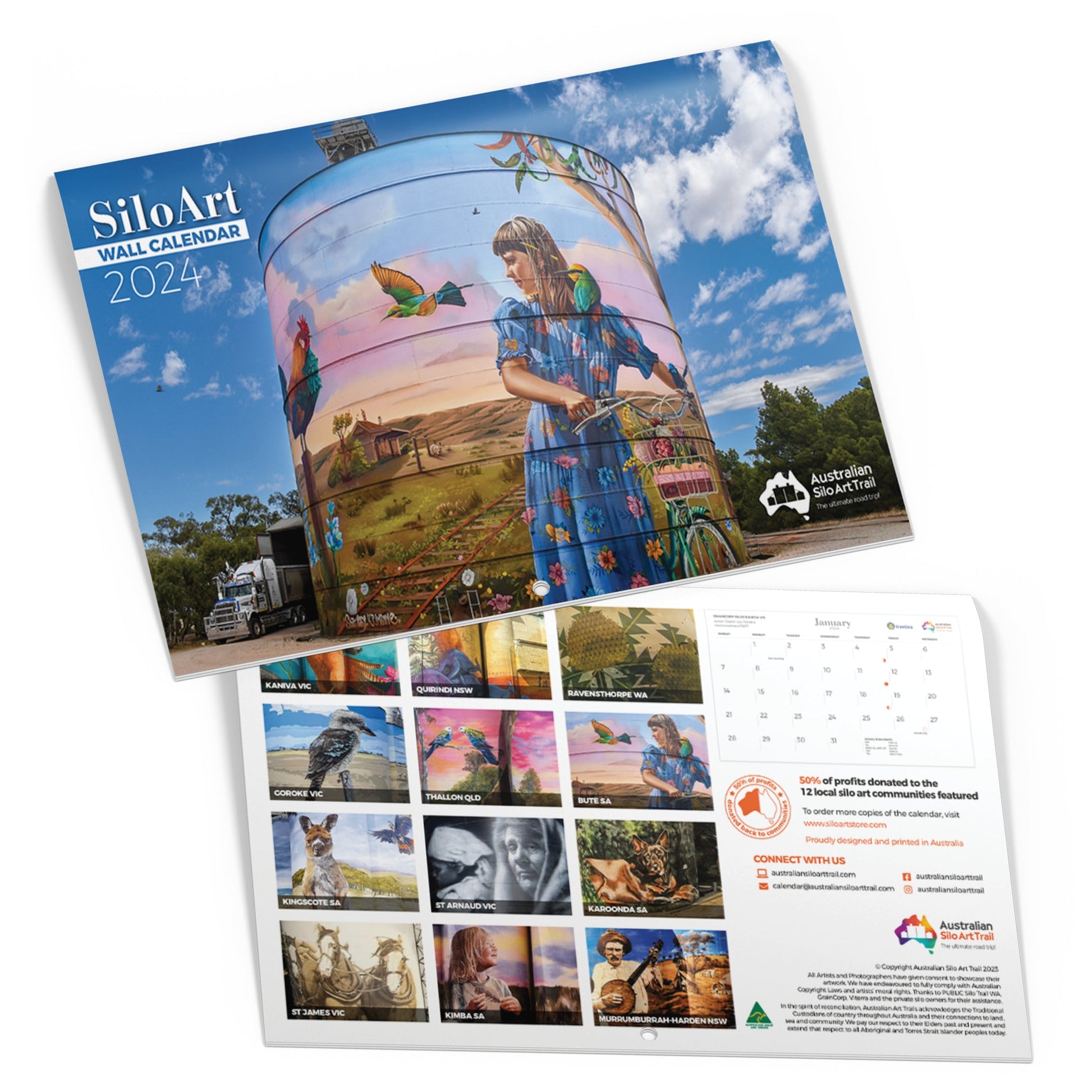 2024 Calendar Gift Set Australian Silo Art Trail Store