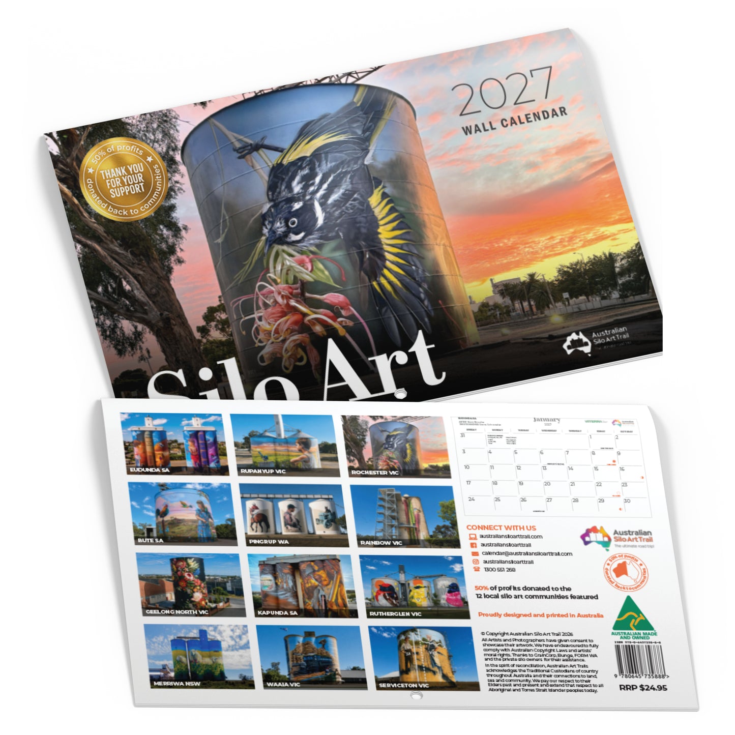 Wholesale - Silo Art Wall Calendar 2027 (Box of 20)