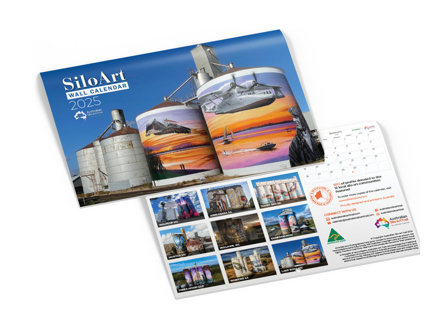 Silo Art Wall Calendar 2025