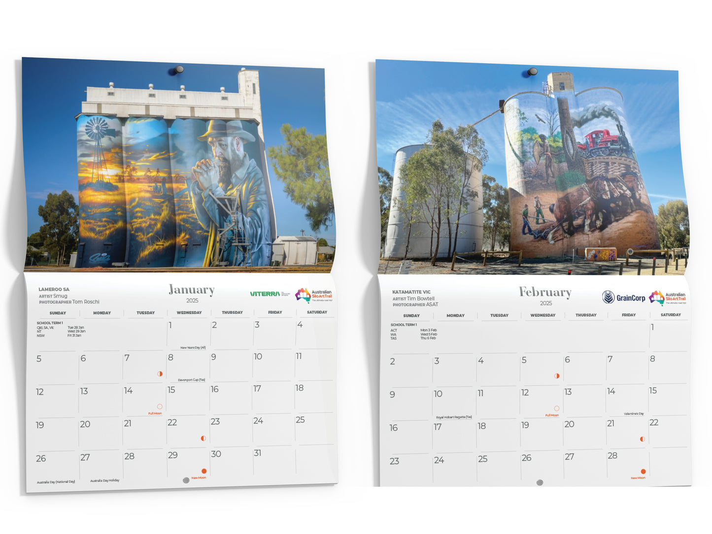 Silo Art Wall Calendar 2025