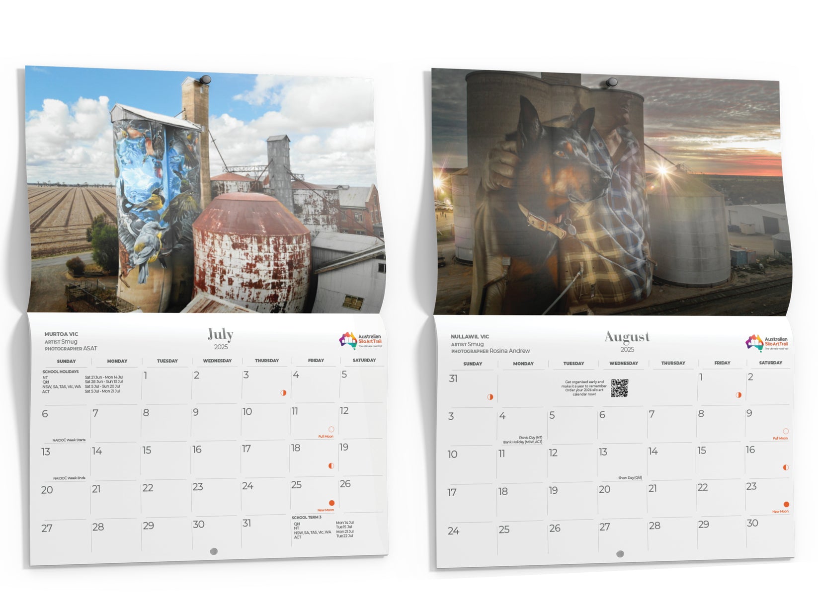 Silo Art Wall Calendar 2025 Australian Silo Art Trail Store