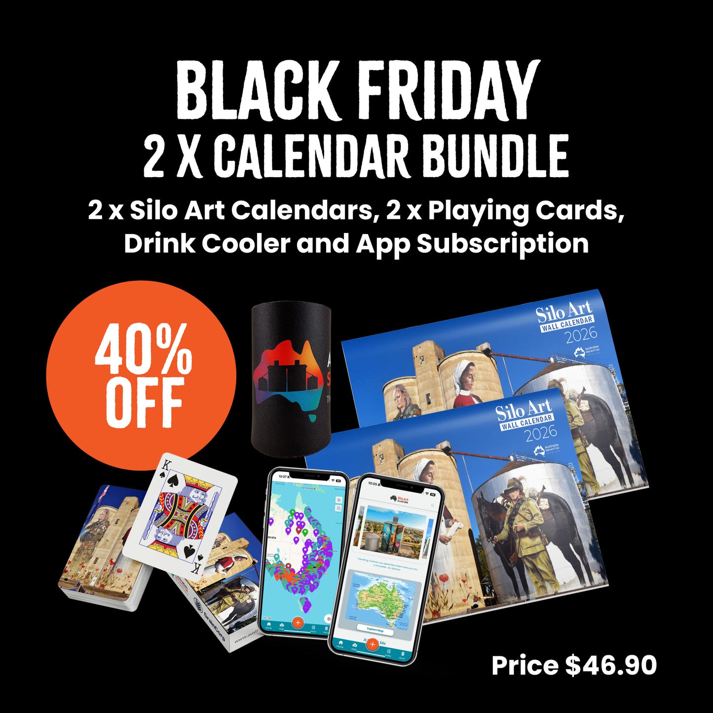 Black Friday - 2 x Calendar and 2 x Playing Card Bundle - 40% OFF