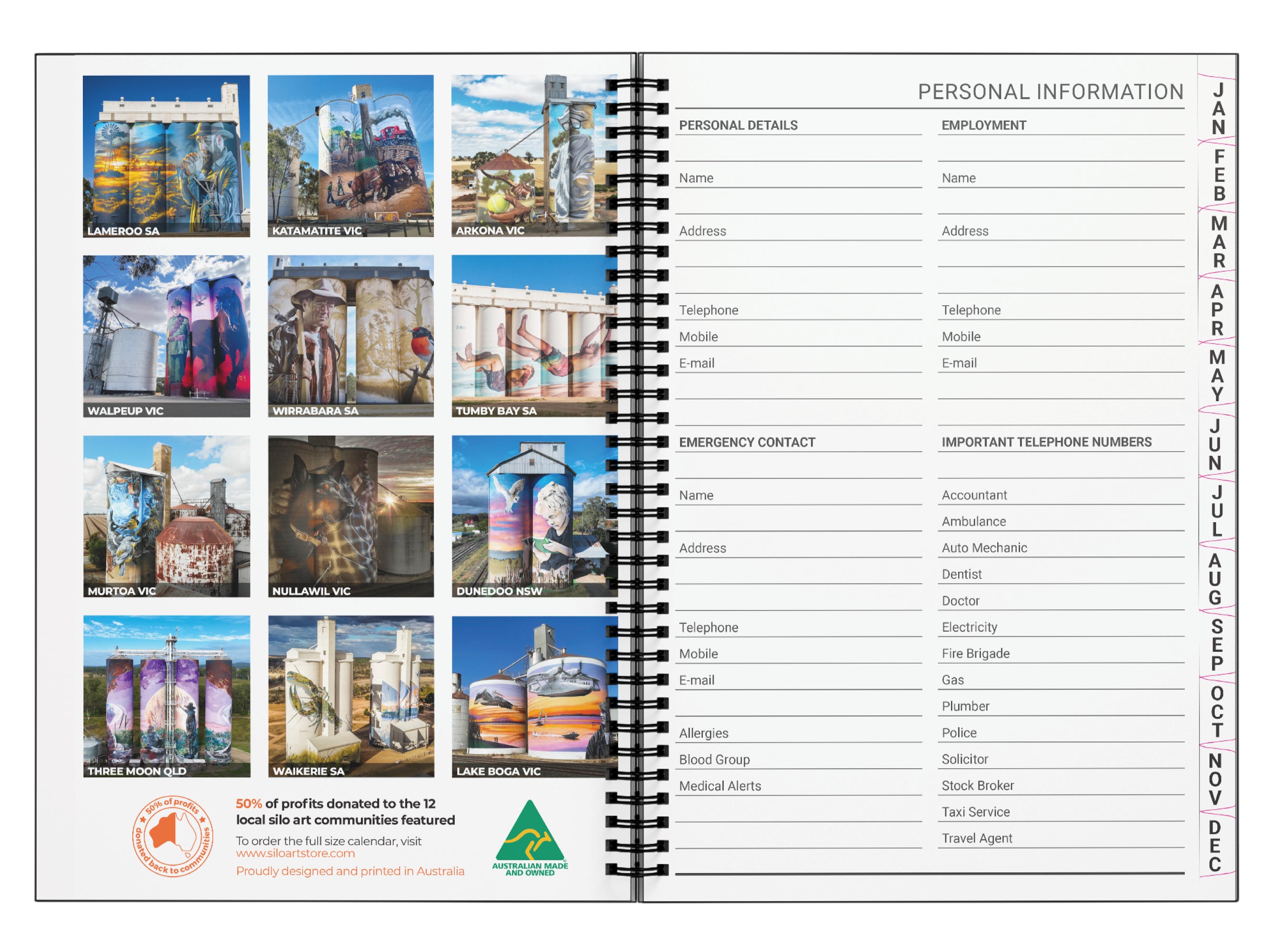 Silo Art Calendar 2025 Australian Silo Art Trail Store