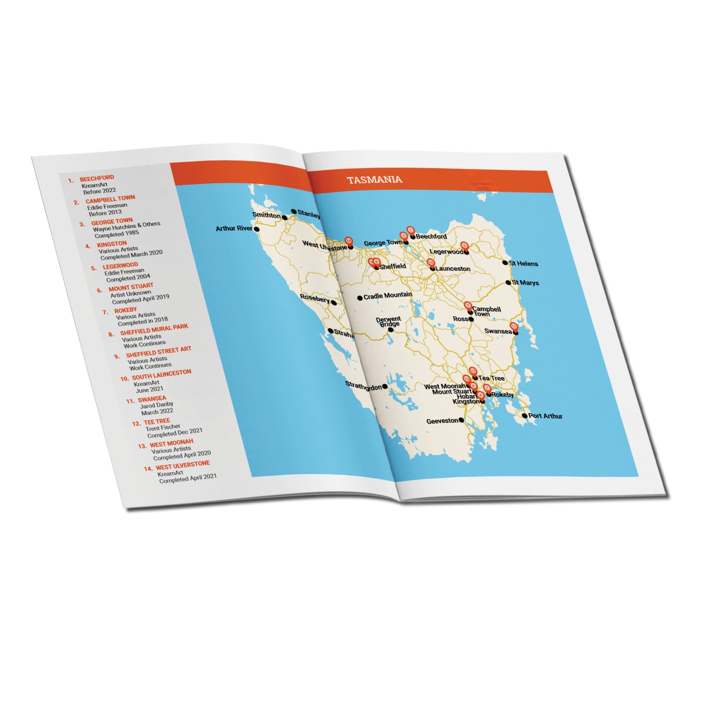 Tasmanian Water Tower Art Guide