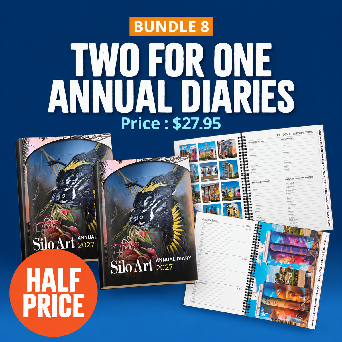 Bundle Deal 8 -  Annual Diary - 2 for 1